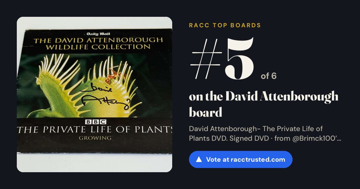 Share card: #5 of 6 on the David Attenborough board