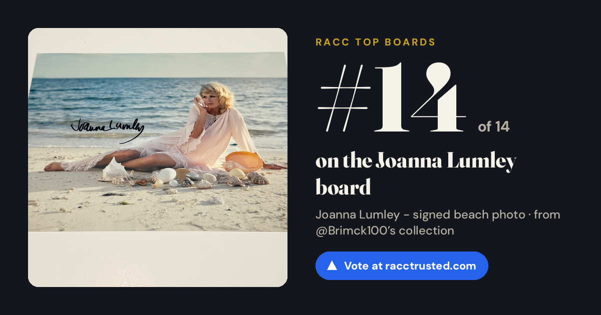 Share card: #14 of 14 on the Joanna Lumley board