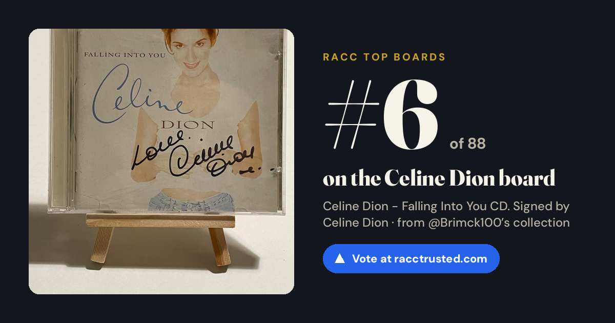 Share card: #6 of 88 on the Celine Dion board