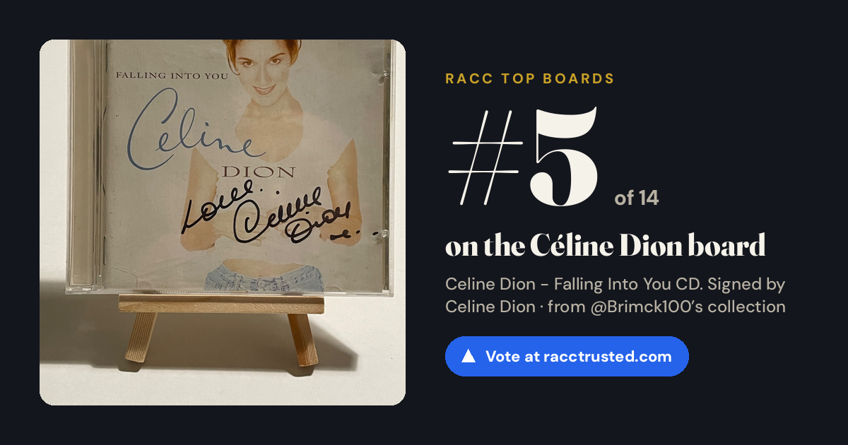 Share card: #5 of 14 on the Céline Dion board