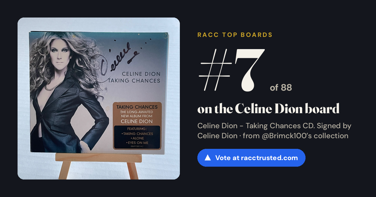 Share card: #7 of 88 on the Celine Dion board