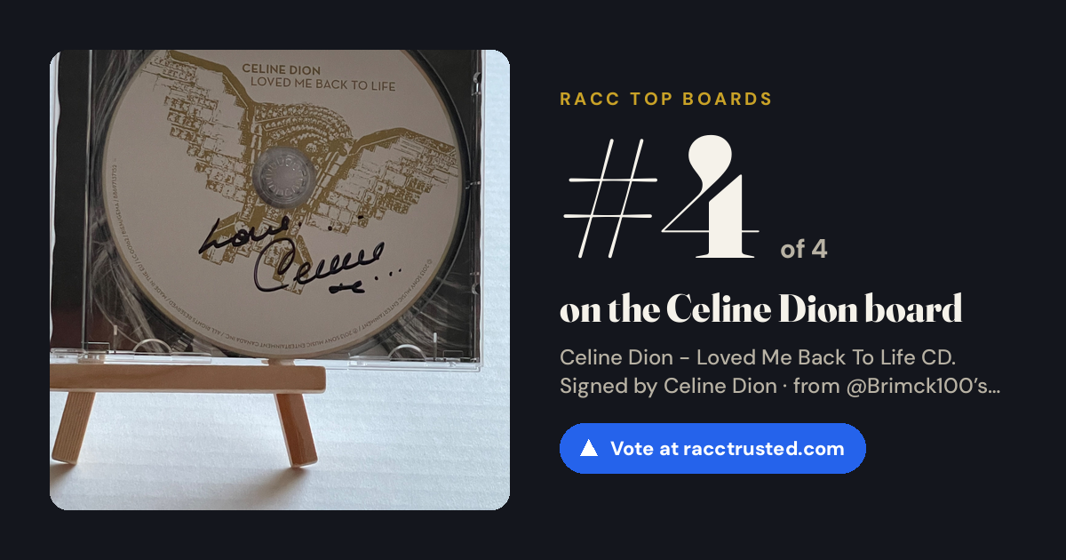 Share card: #4 of 4 on the Celine Dion board