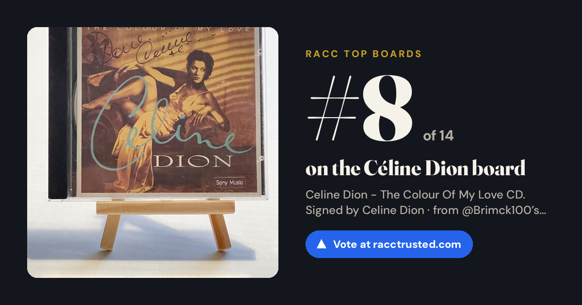 Share card: #8 of 14 on the Céline Dion board