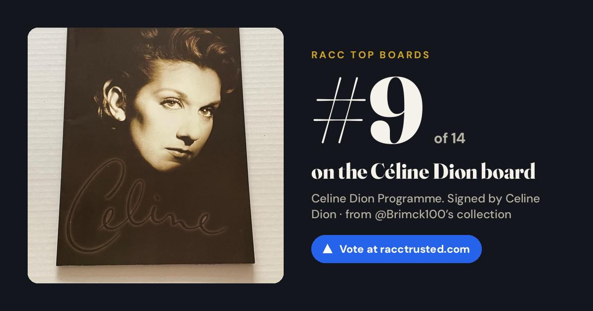 Share card: #9 of 14 on the Céline Dion board