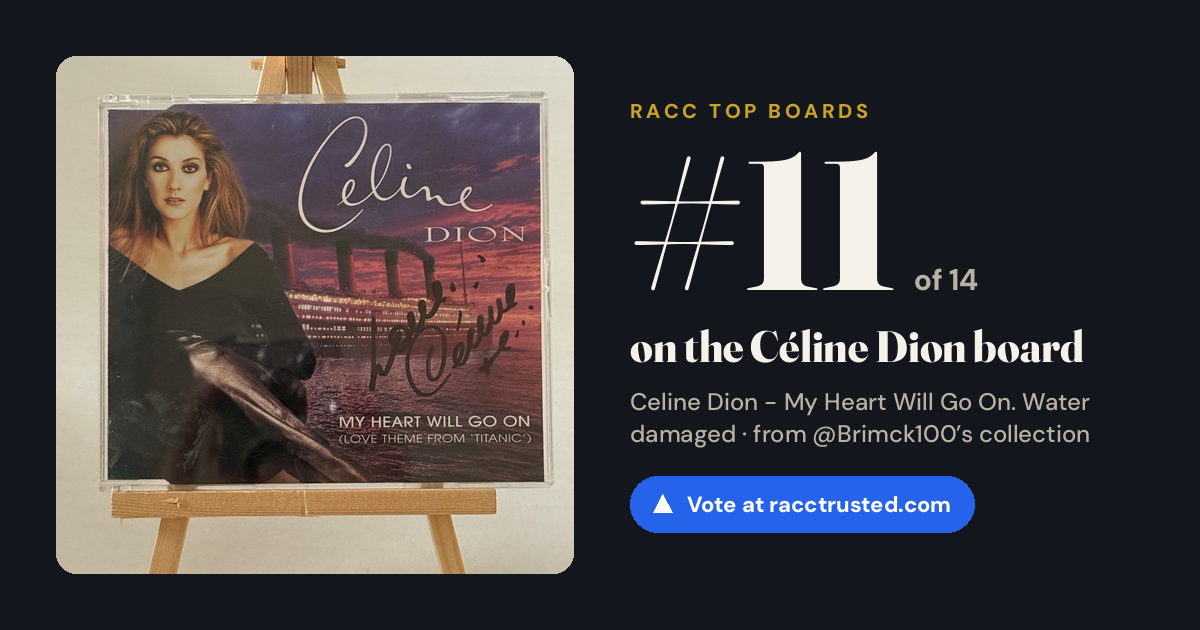 Share card: #11 of 14 on the Céline Dion board