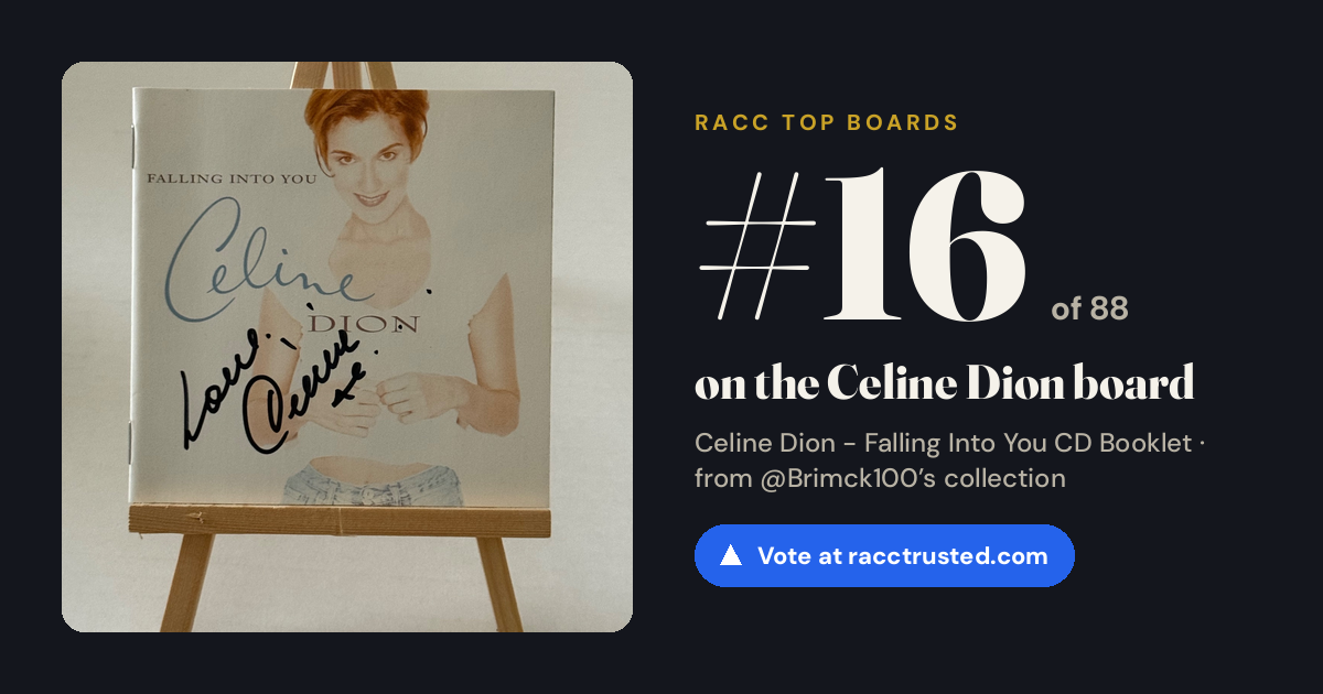 Share card: #16 of 88 on the Celine Dion board