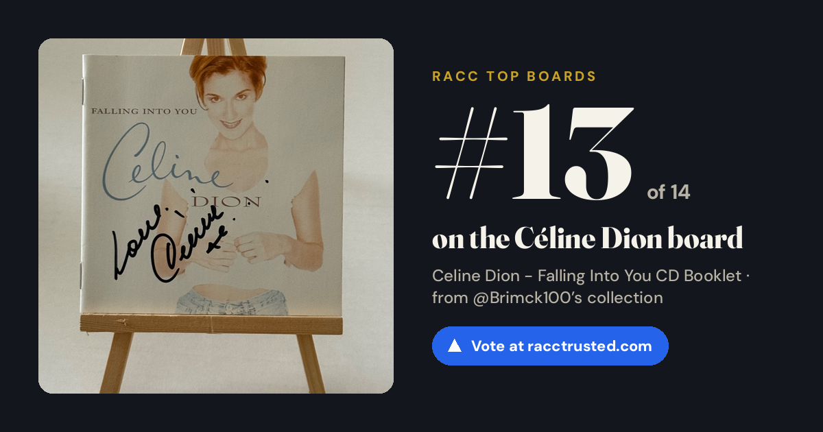 Share card: #13 of 14 on the Céline Dion board
