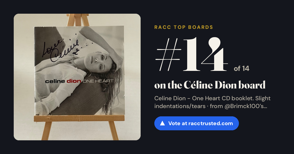 Share card: #14 of 14 on the Céline Dion board