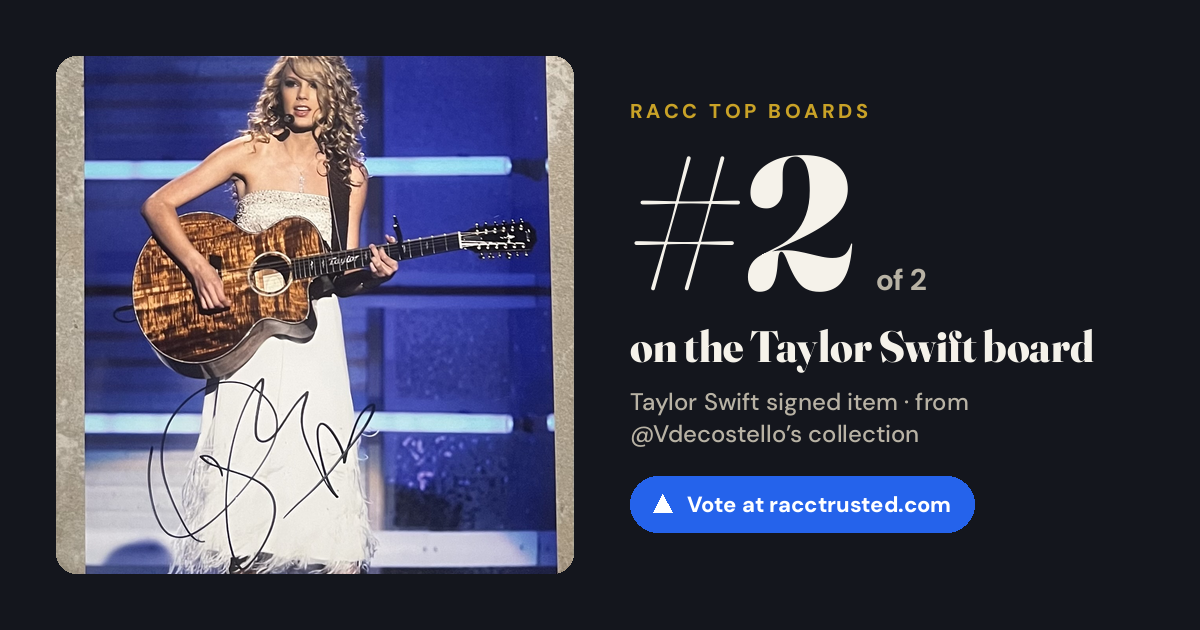 Share card: #2 of 2 on the Taylor Swift board