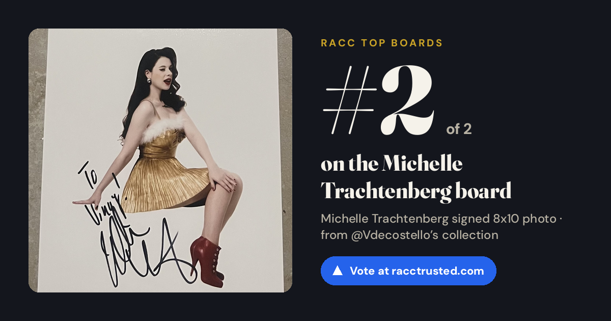Share card: #2 of 2 on the Michelle Trachtenberg board