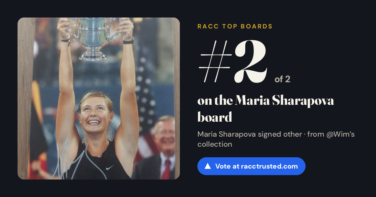 Share card: #2 of 2 on the Maria Sharapova board