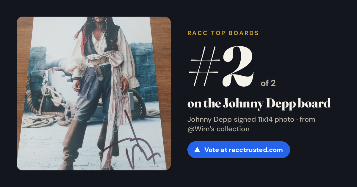 Share card: #2 of 2 on the Johnny Depp board