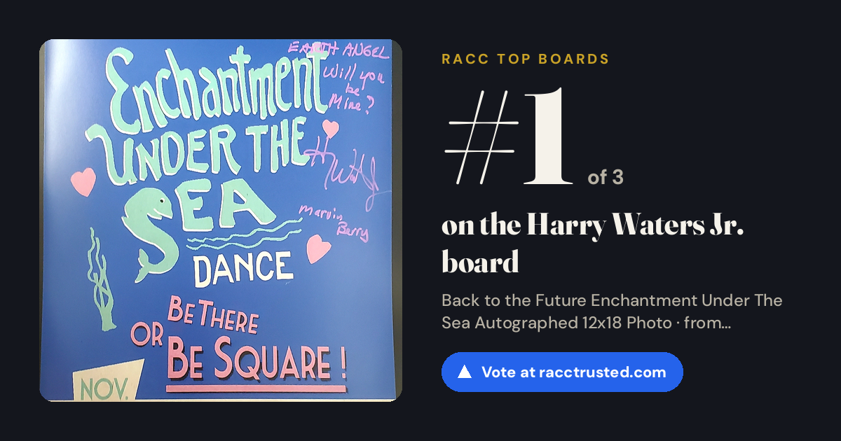 Share card: #1 of 3 on the Harry Waters Jr. board