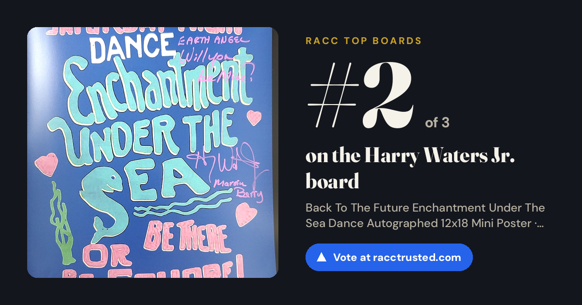 Share card: #2 of 3 on the Harry Waters Jr. board