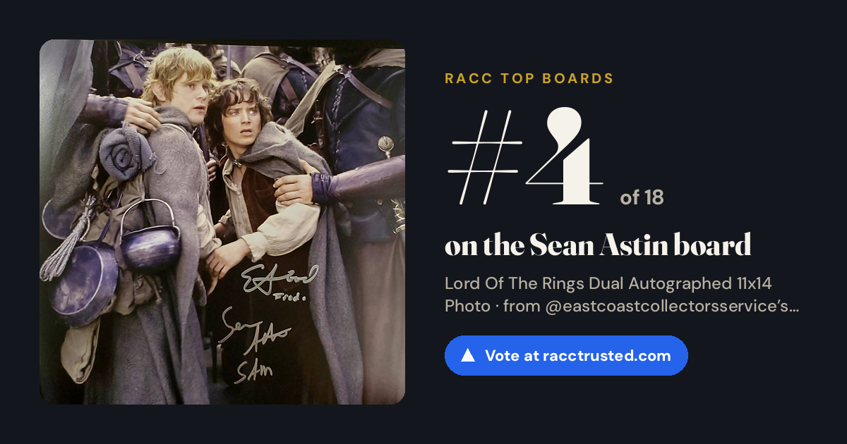Share card: #4 of 18 on the Sean Astin board