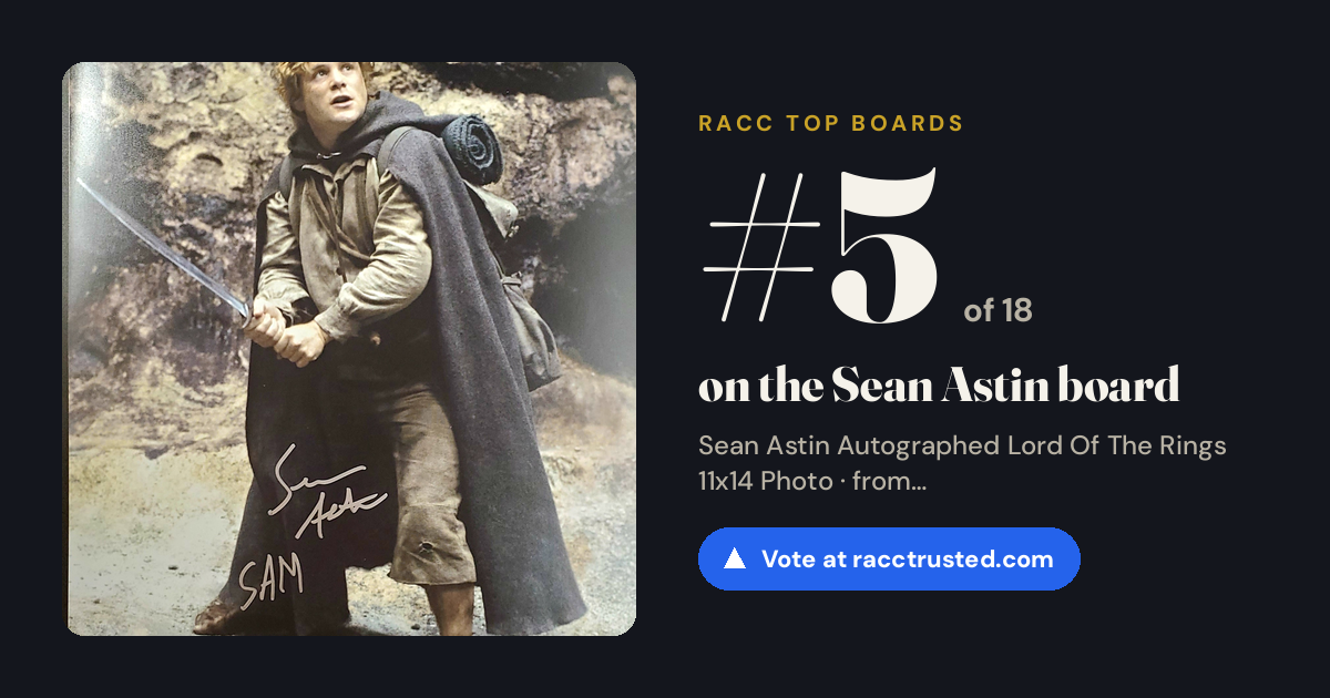 Share card: #5 of 18 on the Sean Astin board