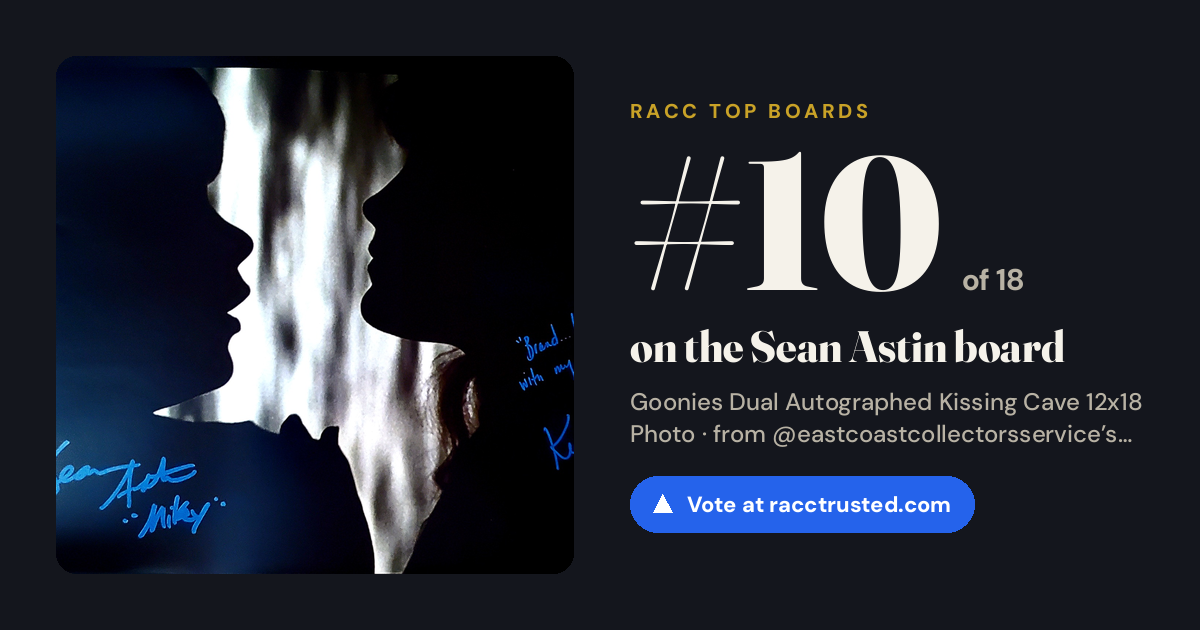 Share card: #10 of 18 on the Sean Astin board