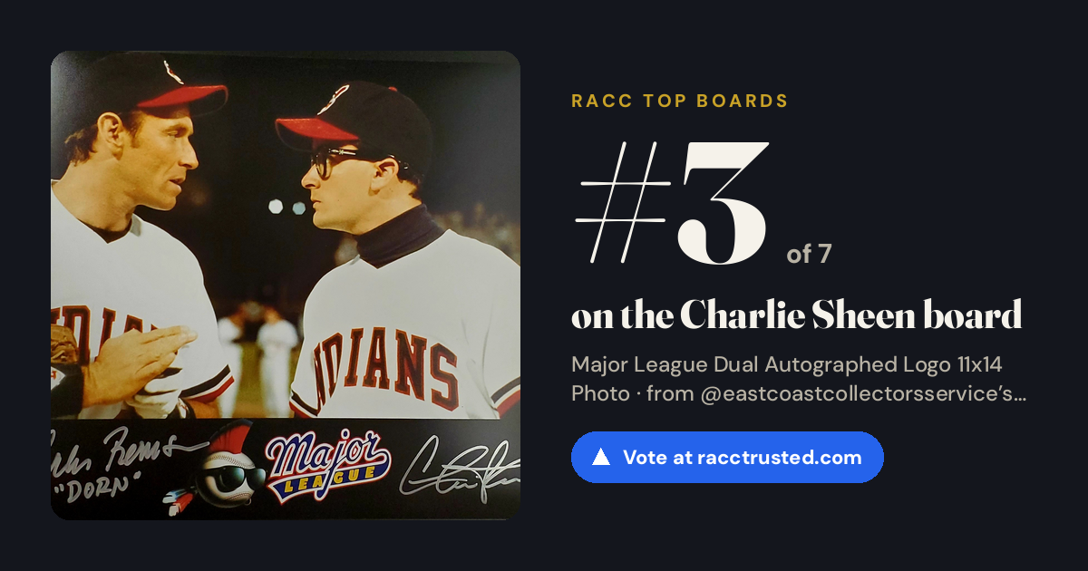 Share card: #3 of 7 on the Charlie Sheen board