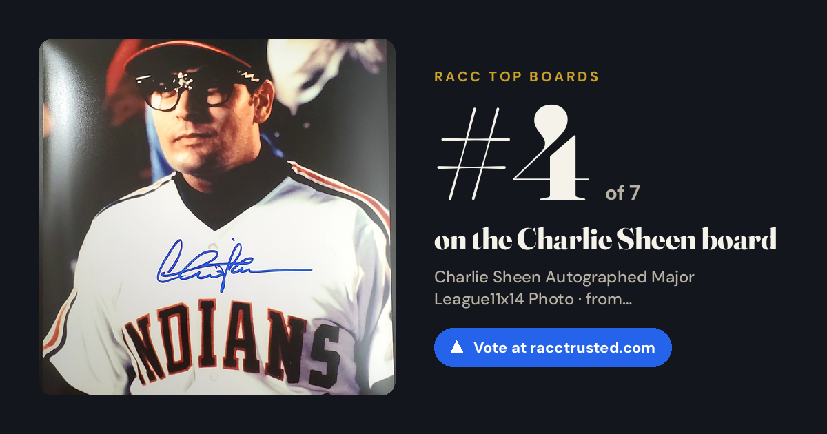 Share card: #4 of 7 on the Charlie Sheen board