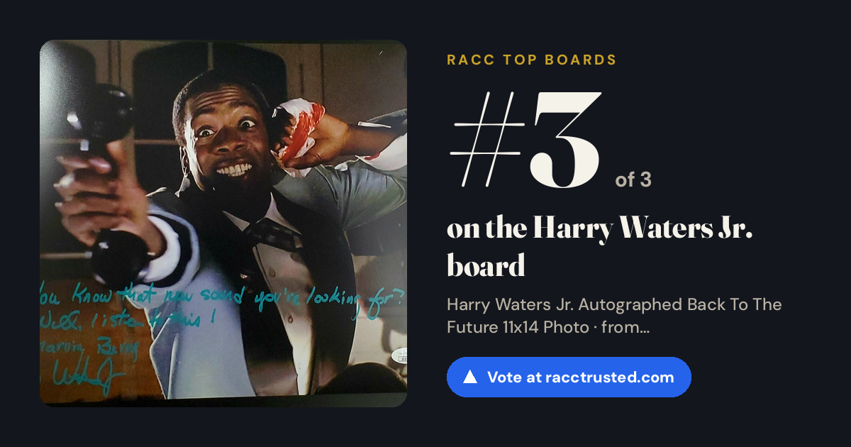 Share card: #3 of 3 on the Harry Waters Jr. board