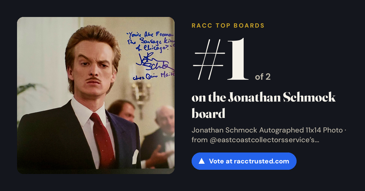 Share card: #1 of 2 on the Jonathan Schmock board