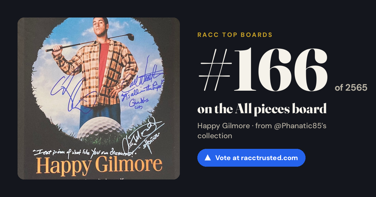 Share card: #166 of 2565 on the All pieces board
