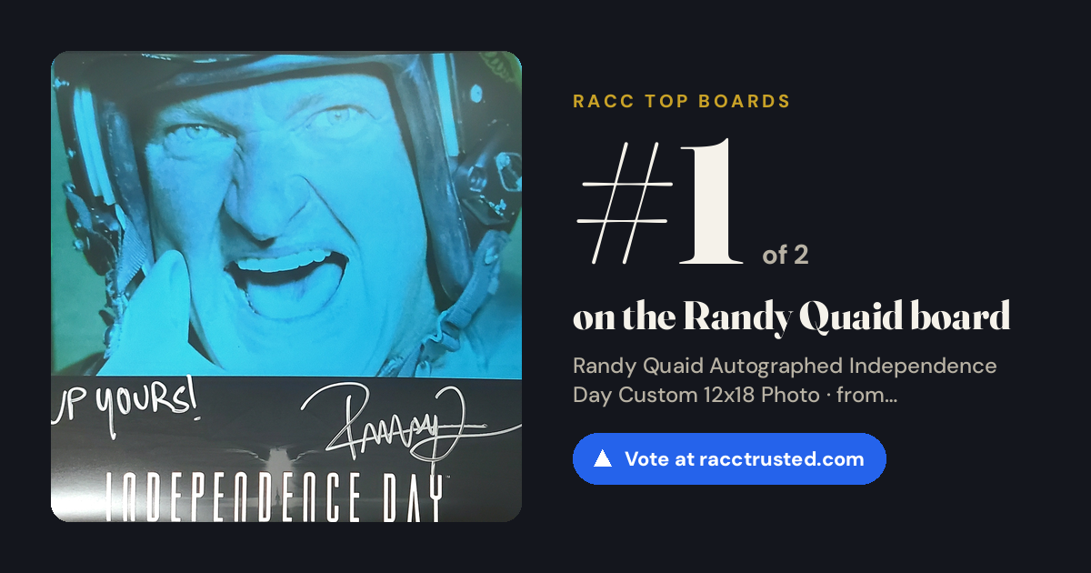 Share card: #1 of 2 on the Randy Quaid board