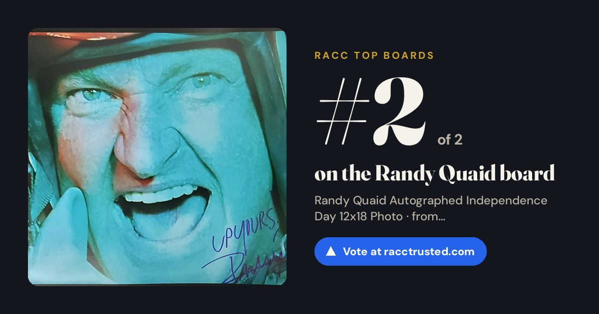 Share card: #2 of 2 on the Randy Quaid board