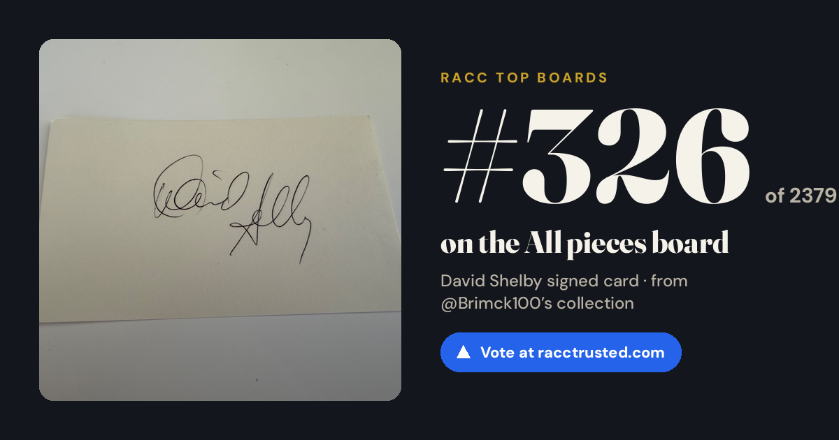 Share card: #326 of 2379 on the All pieces board