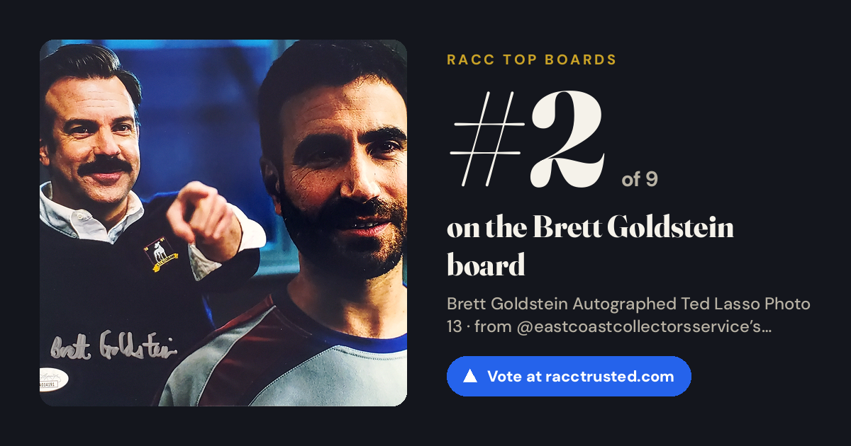 Share card: #2 of 9 on the Brett Goldstein board