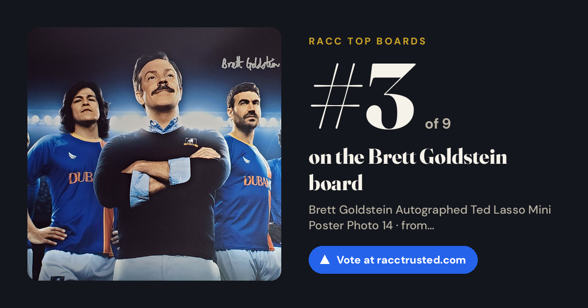 Share card: #3 of 9 on the Brett Goldstein board