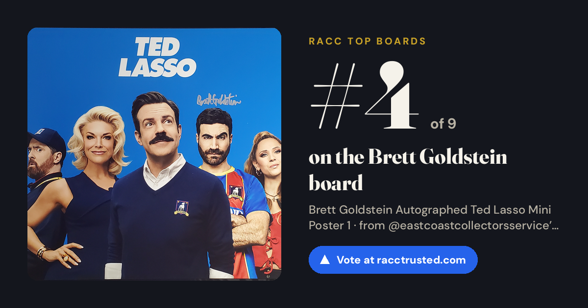 Share card: #4 of 9 on the Brett Goldstein board