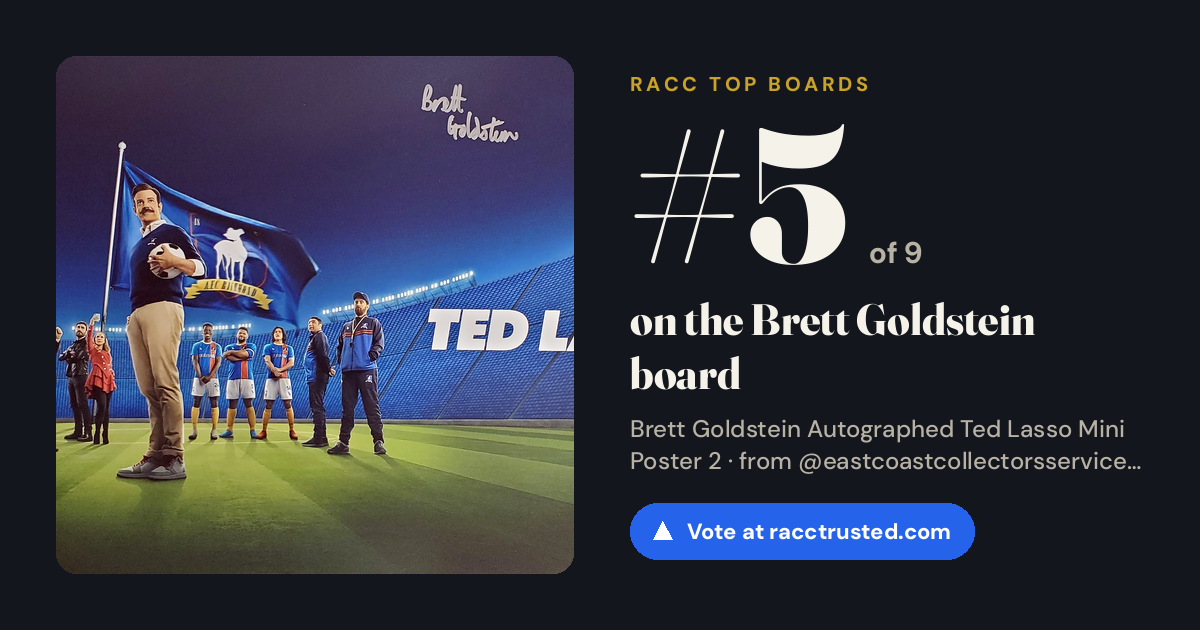 Share card: #5 of 9 on the Brett Goldstein board