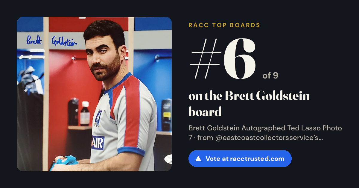 Share card: #6 of 9 on the Brett Goldstein board