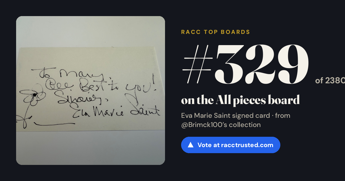 Share card: #329 of 2380 on the All pieces board