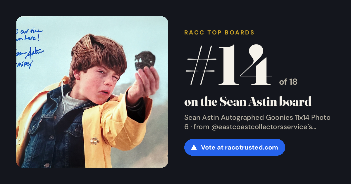Share card: #14 of 18 on the Sean Astin board
