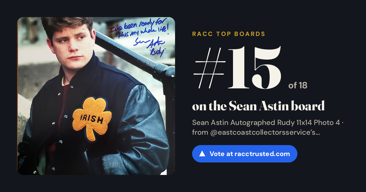 Share card: #15 of 18 on the Sean Astin board