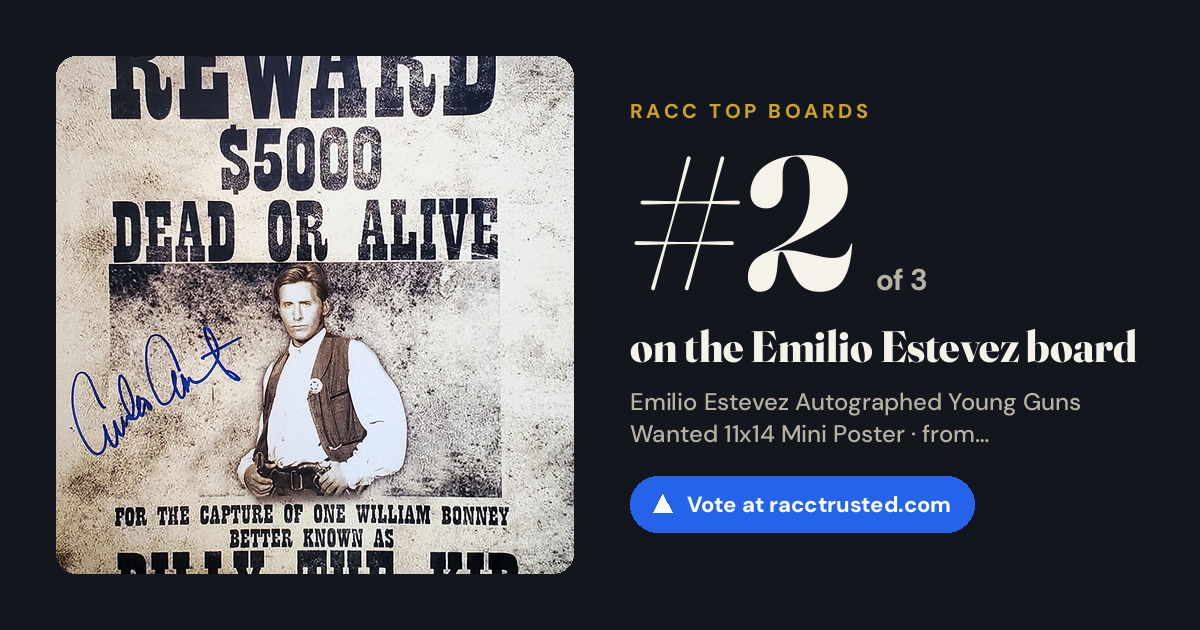 Share card: #2 of 3 on the Emilio Estevez board