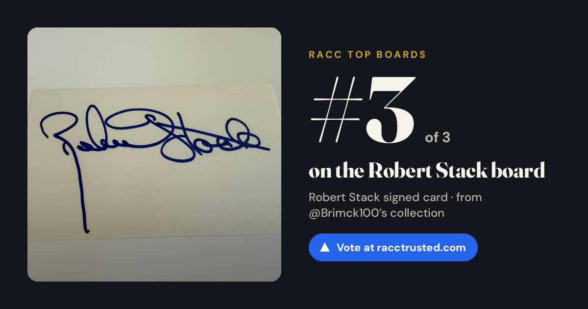 Share card: #3 of 3 on the Robert Stack board