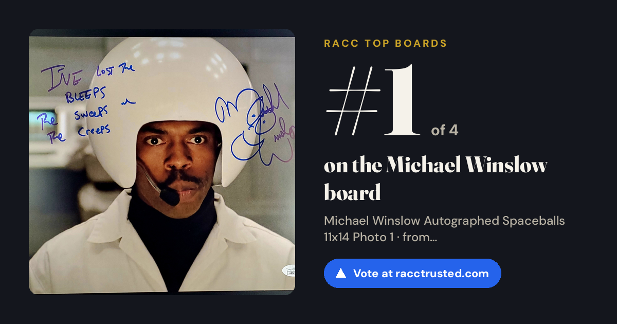 Share card: #1 of 4 on the Michael Winslow board
