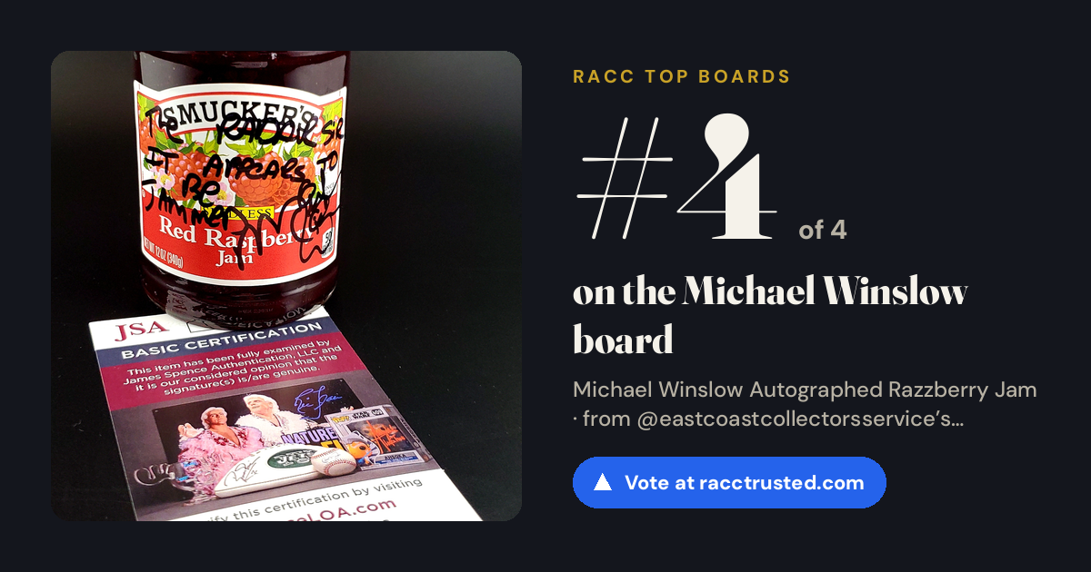 Share card: #4 of 4 on the Michael Winslow board