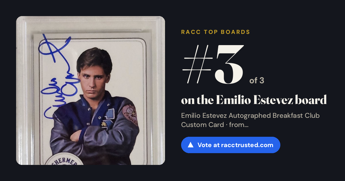 Share card: #3 of 3 on the Emilio Estevez board