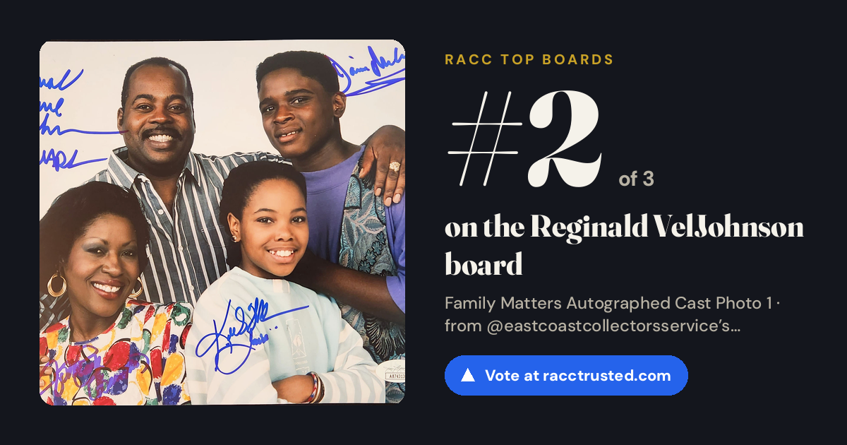 Share card: #2 of 3 on the Reginald VelJohnson board