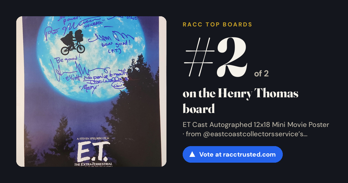 Share card: #2 of 2 on the Henry Thomas board