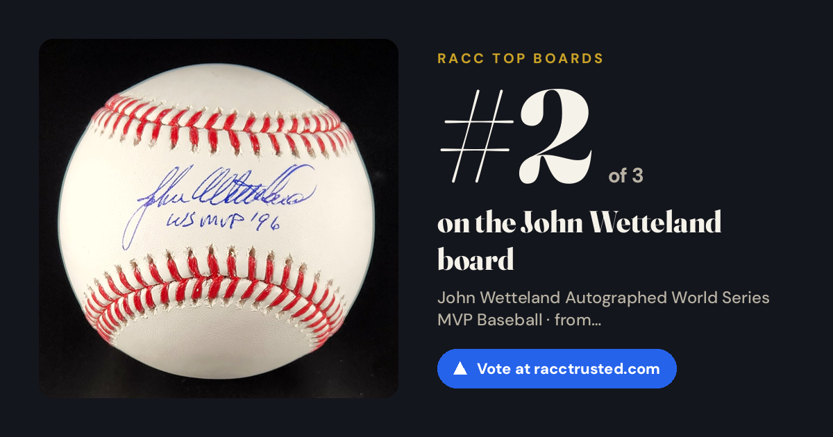Share card: #2 of 3 on the John Wetteland board