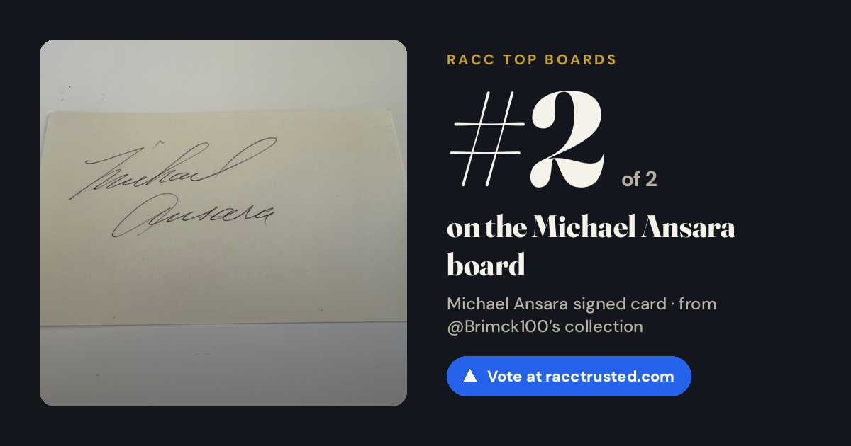 Share card: #2 of 2 on the Michael Ansara board