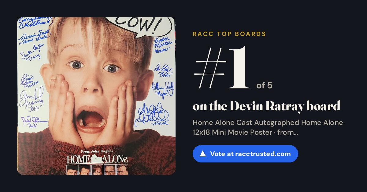 Share card: #1 of 5 on the Devin Ratray board