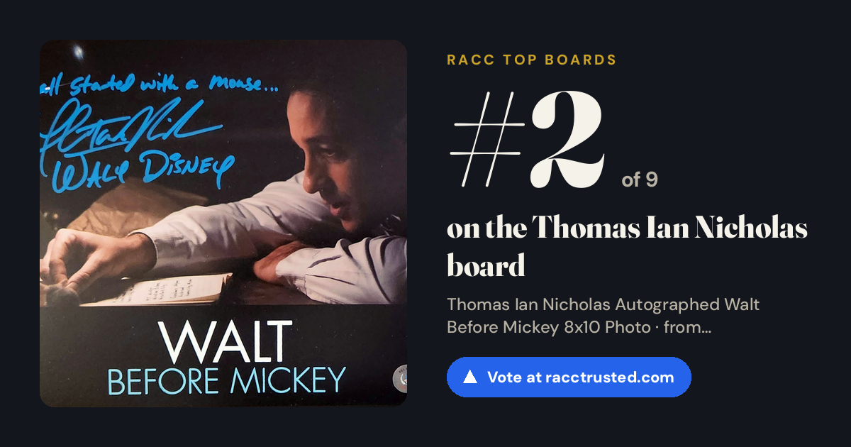 Share card: #2 of 9 on the Thomas Ian Nicholas board