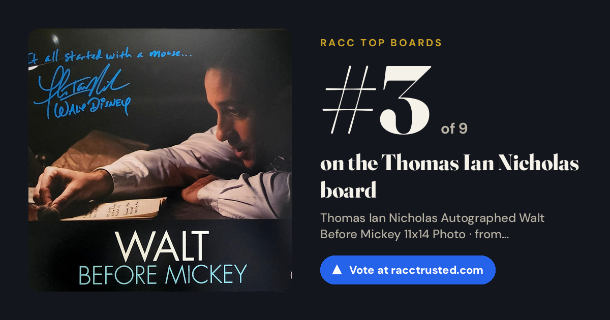 Share card: #3 of 9 on the Thomas Ian Nicholas board