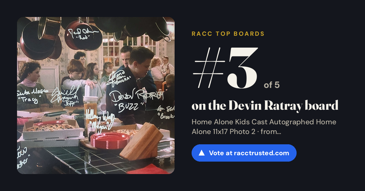 Share card: #3 of 5 on the Devin Ratray board